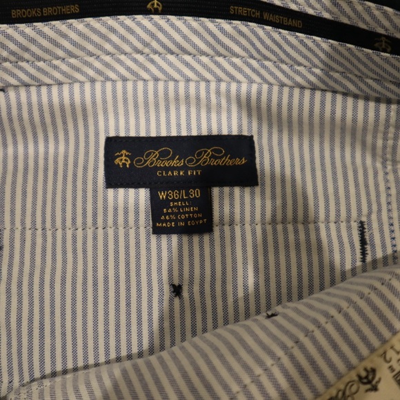 NWOT Brooks Brothers Men’s Clark Fit Linen and Cotton Chino Pants - Picture 4 of 4